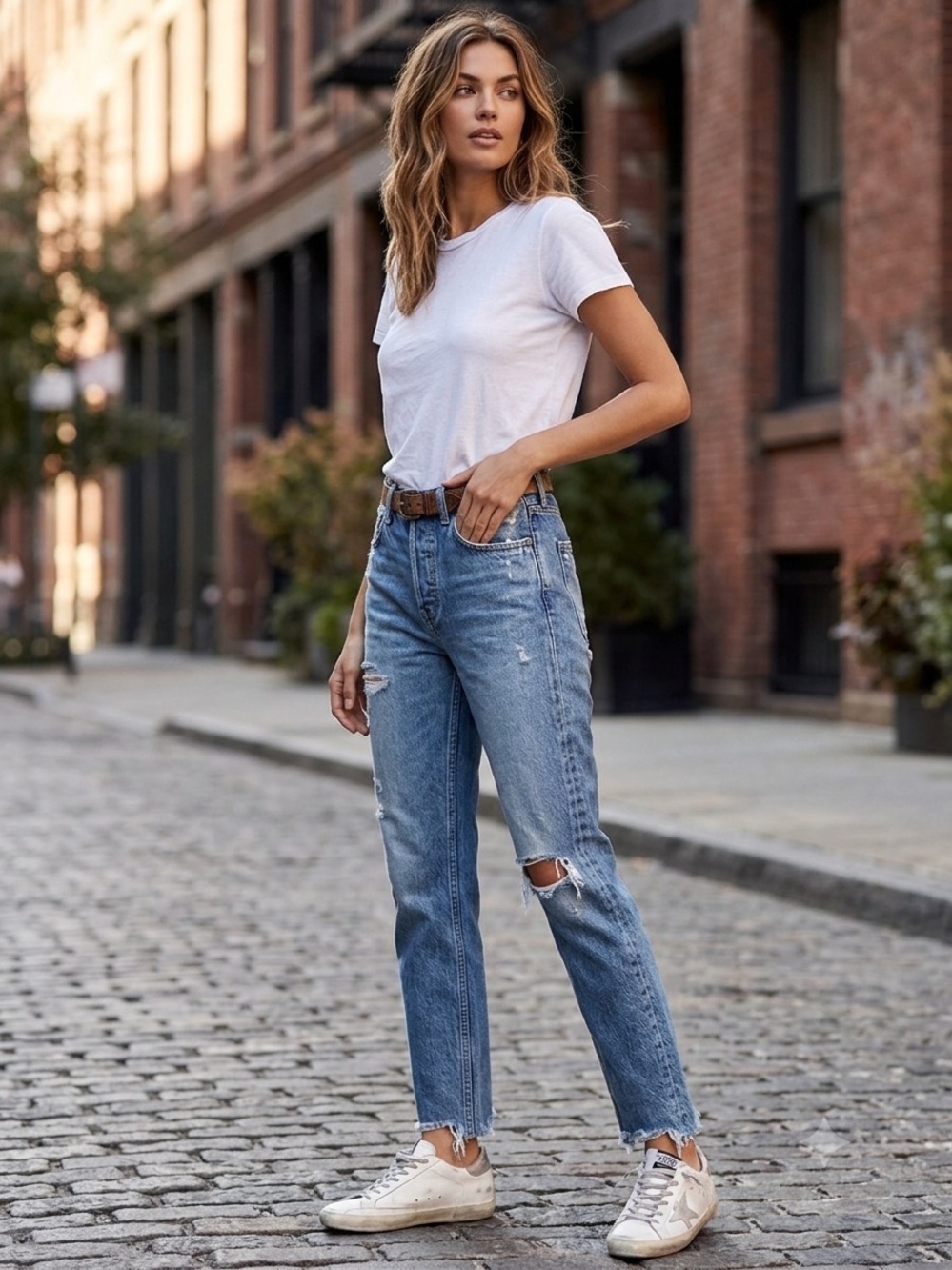 Moussy Vintage straight-leg jeans Distressed (J4)